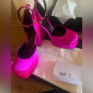 Versace Hot Pink Platform Pumps